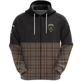 MacIntyre Hunting Weathered Clan Half Of Tartan Zipper Hoodie